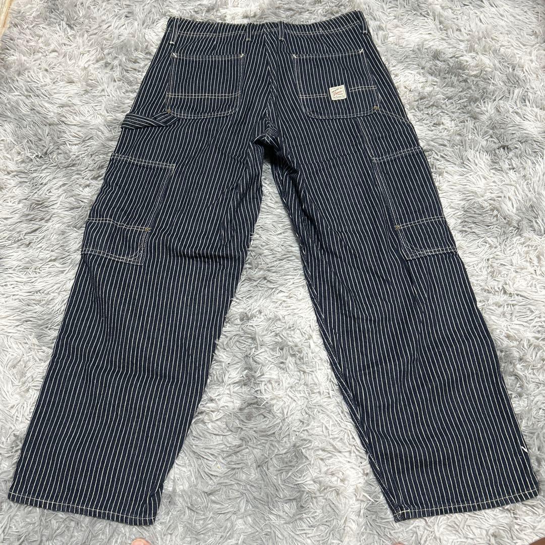 GAP ストライプ バギーカーペンターパンツ GAP ストライプ バギーカーペンターパンツ