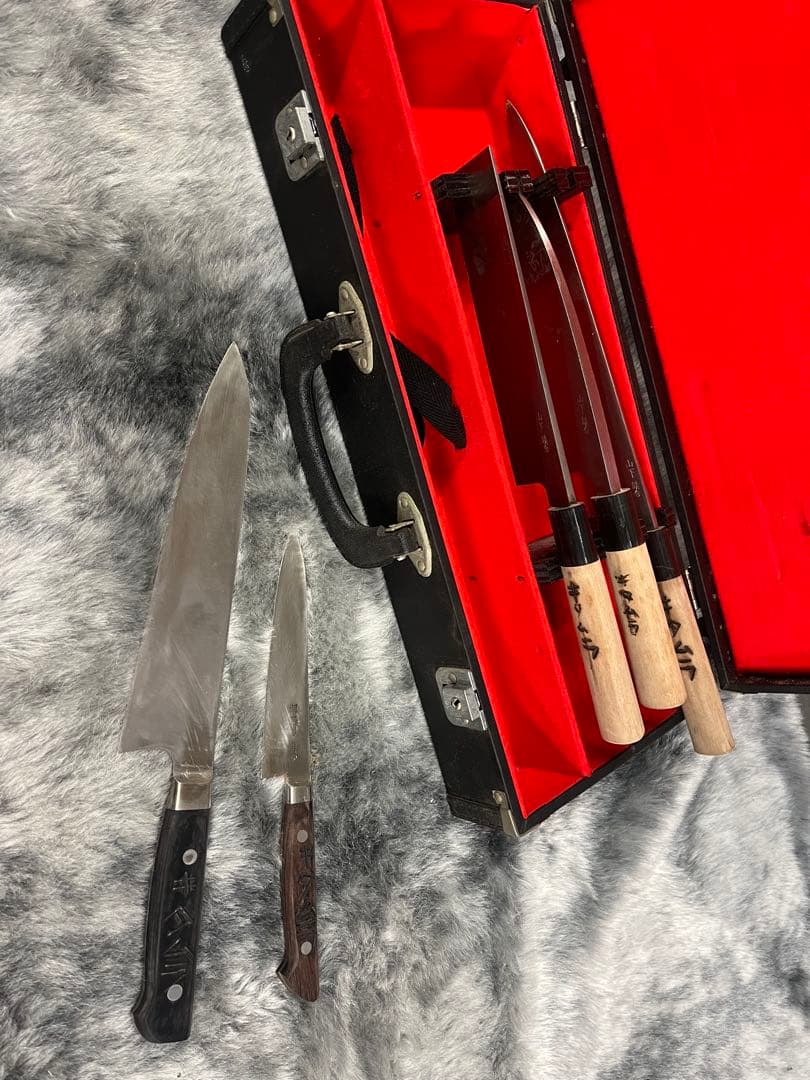 和包丁 5本セット 包丁 山下請合 山下刃物 みかしほやや傷や汚れあり