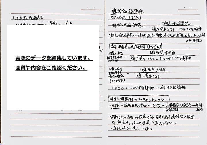 証券アナリスト1次試験3科目合格ノートのデータ