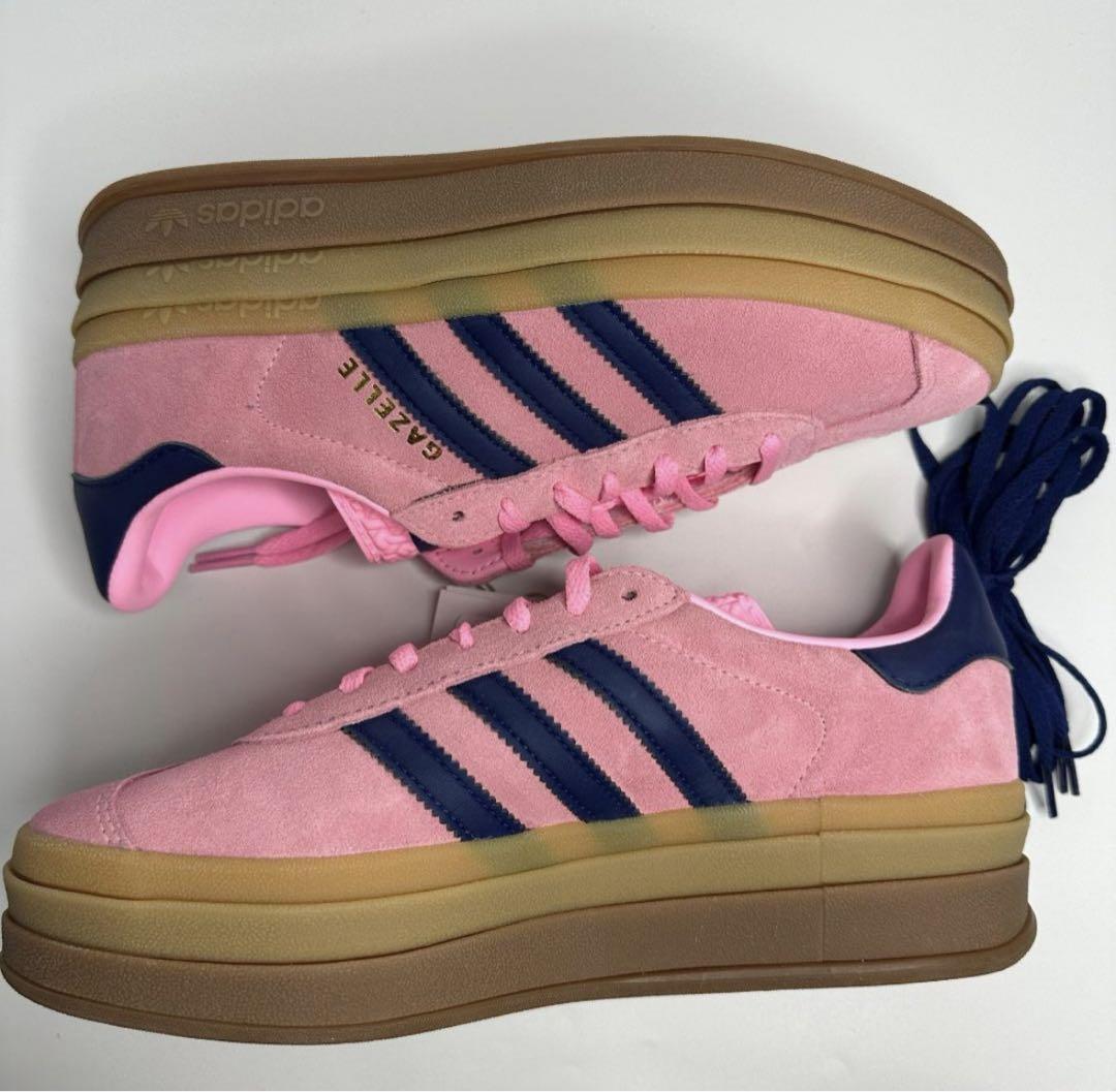 24.0 アディダス ガゼルボールド ピンク 厚底 正規品 adidas