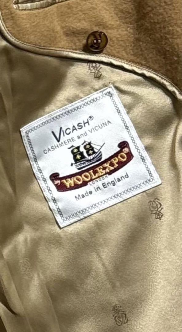 極美品　ウールエキスポ　Vicash カシミヤ ビクーニャ ピーコート
