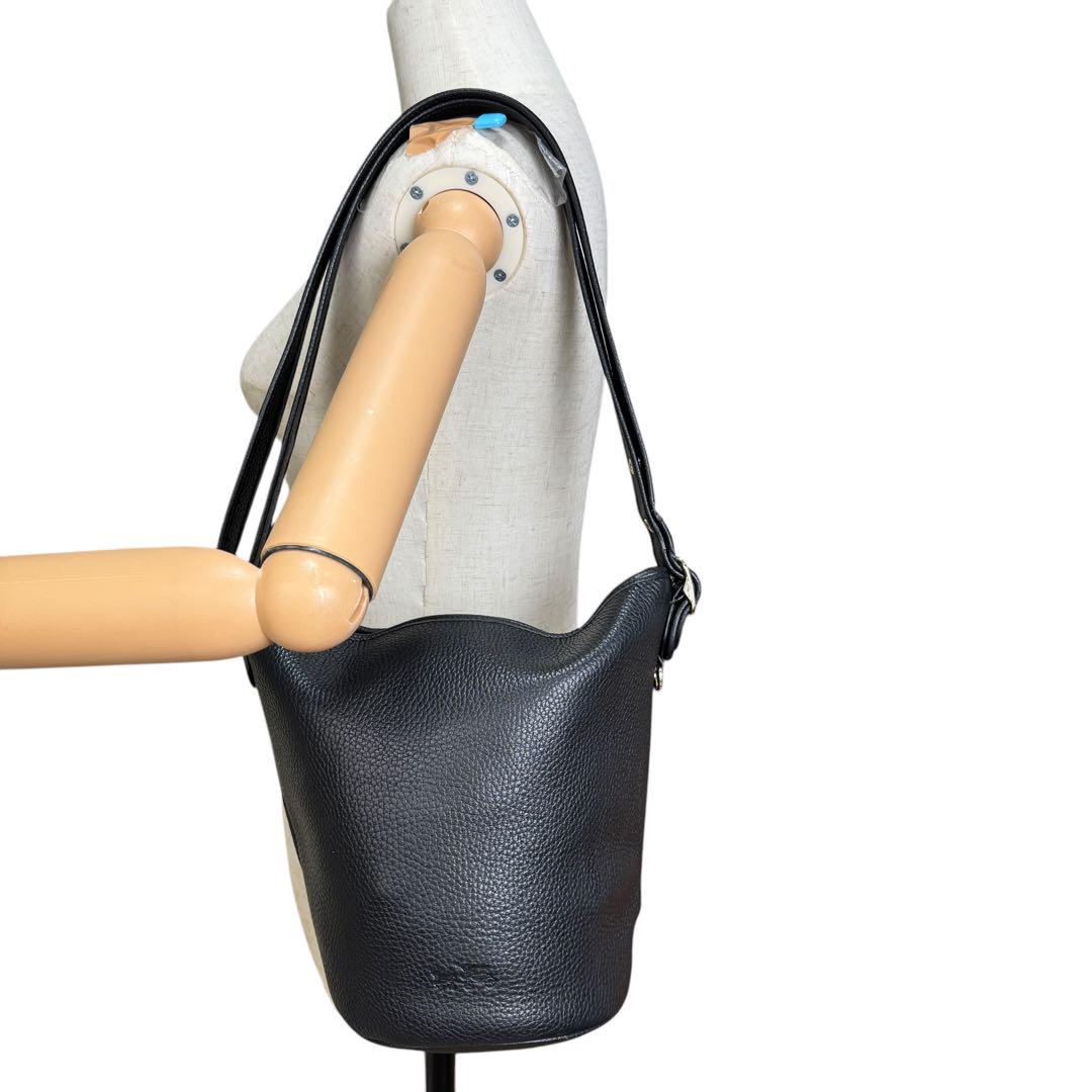 【コンビニ受取対応商品】 美品 COACHコーチ ショルダーバッグワン シボ革ブラック バッグ