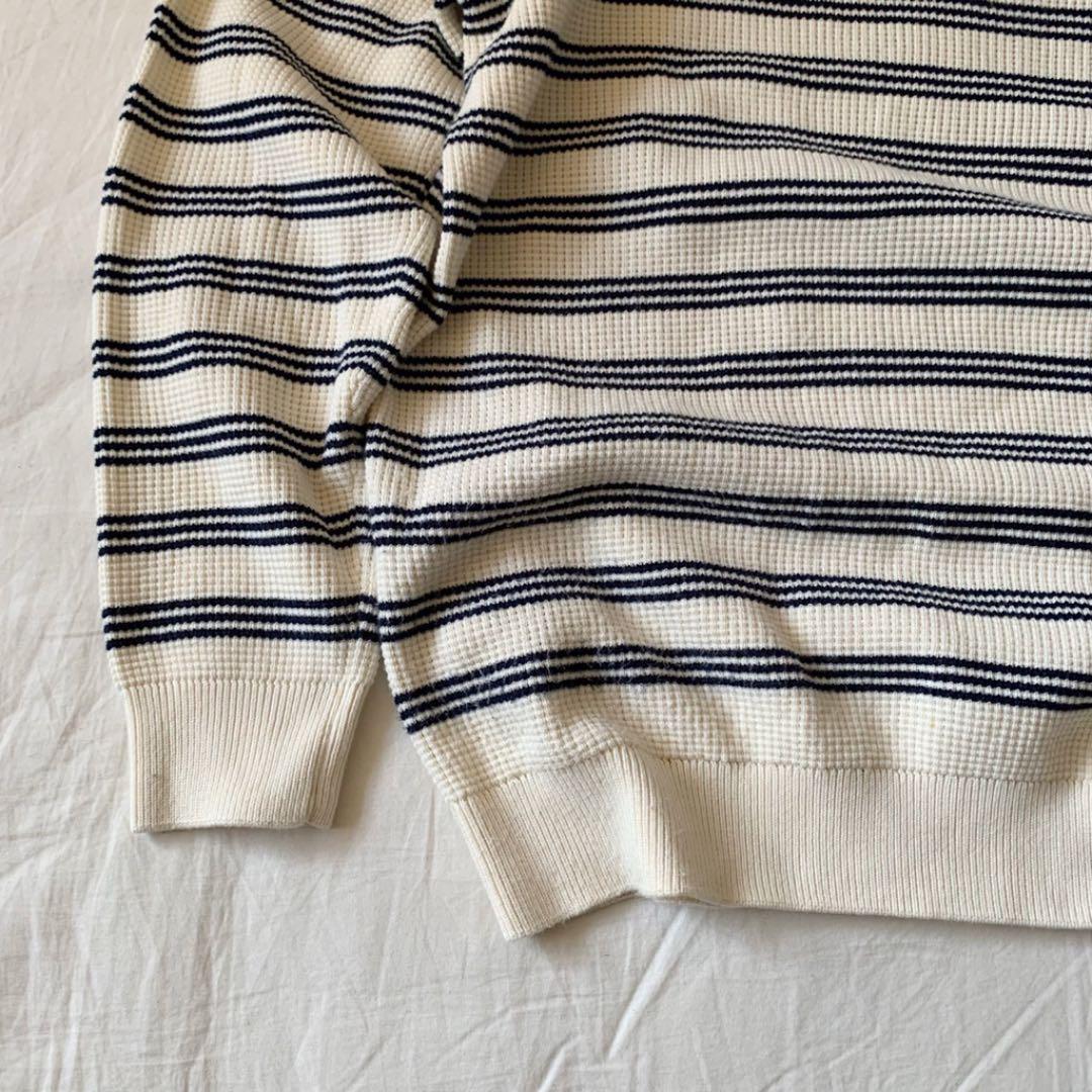 新しい季節 ラコステ LACOSTE ボーダーニット ワンポイント ゆるだぼ ...