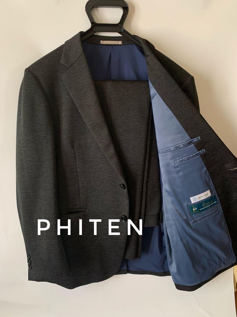 値下げ【PHITEN】ウォッシャブルストレッチスーツセットアップ3点セット