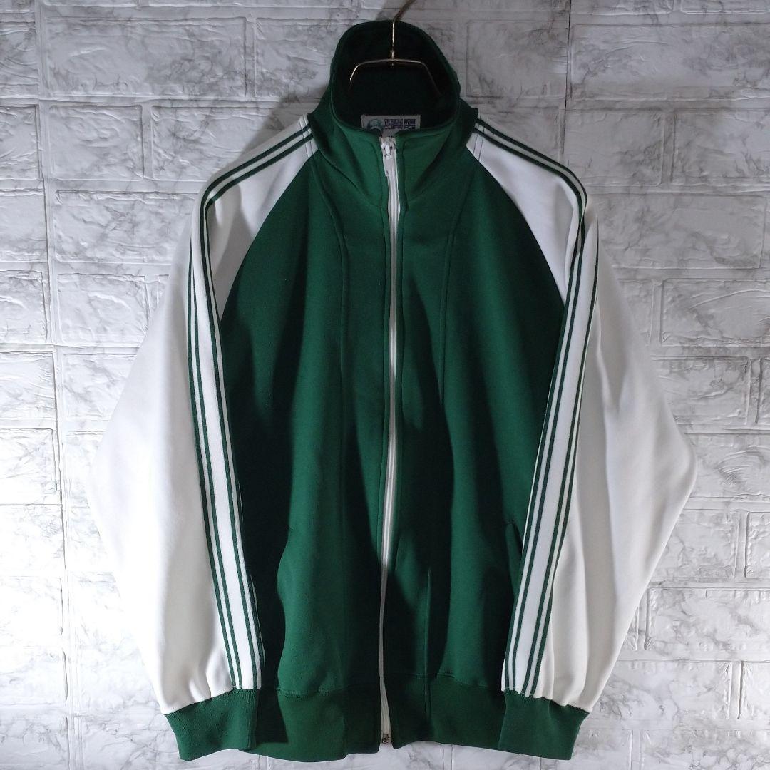 セール国産 70's 80's vintage ジャージ 緑 日本製 トラックトップ M WiVBD-m61805435753 限定SALE100%新品