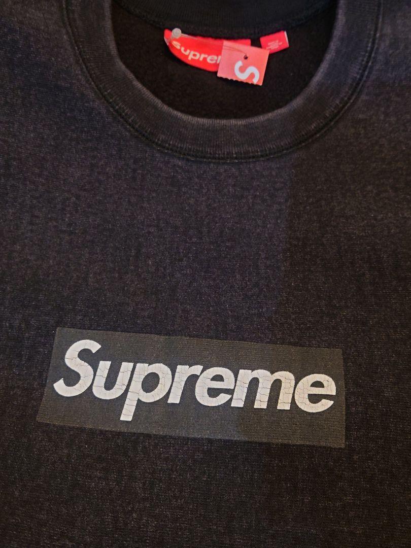 サイズL Supreme Washed Box Logo Crewneck