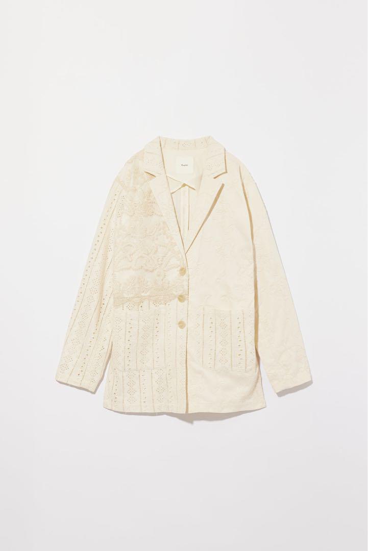 【プリン】patchwork embroidery lace jacket