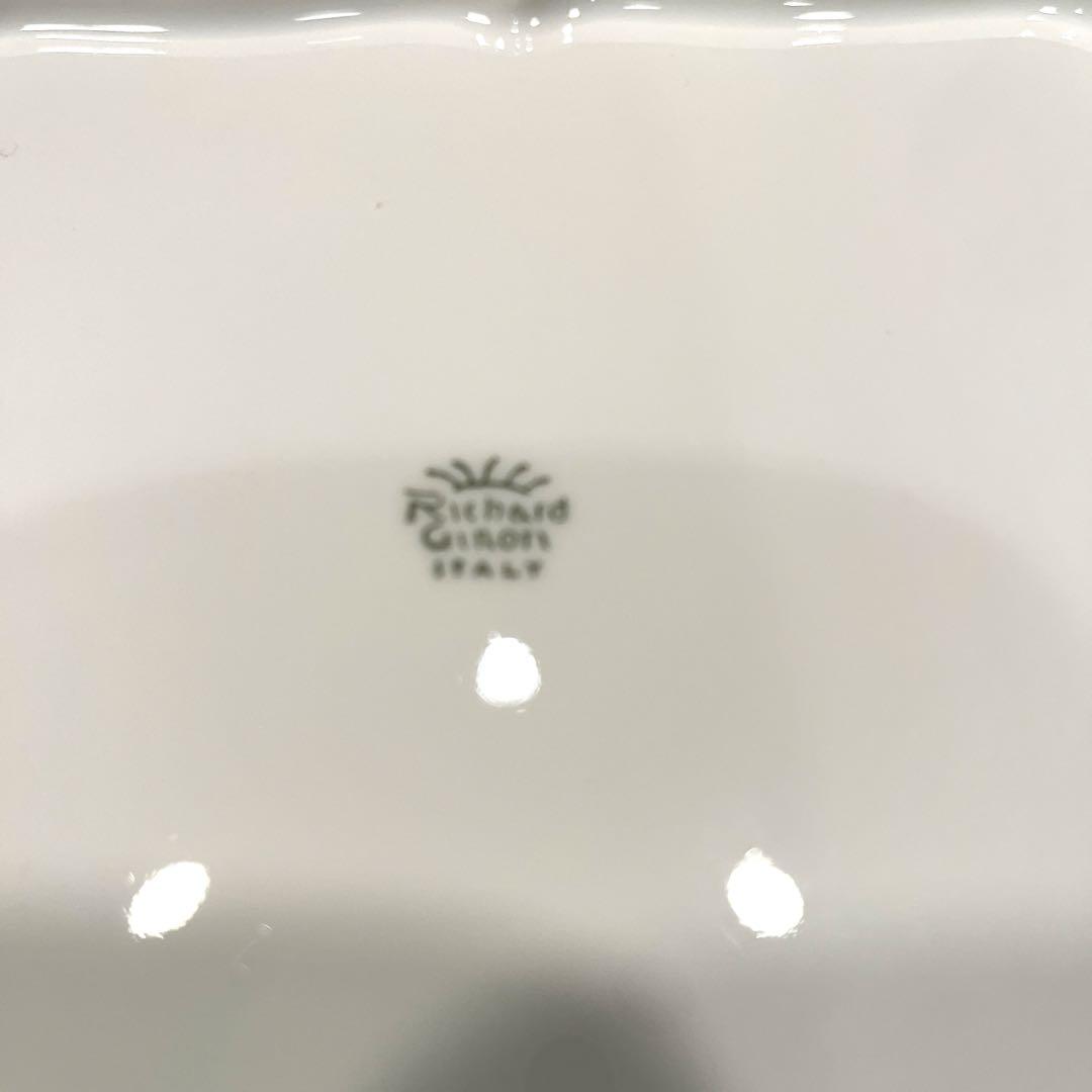 【未使用】リチャードジノリ　希少　スクエア白磁　25センチ角　2枚セット