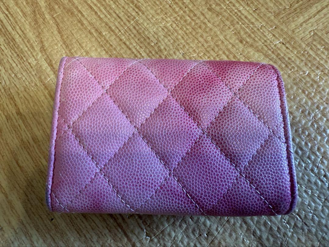CHANEL ピンク キルティング 三つ折り財布