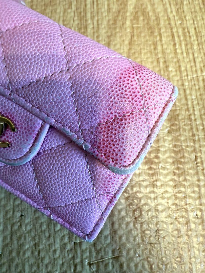 CHANEL ピンク キルティング 三つ折り財布