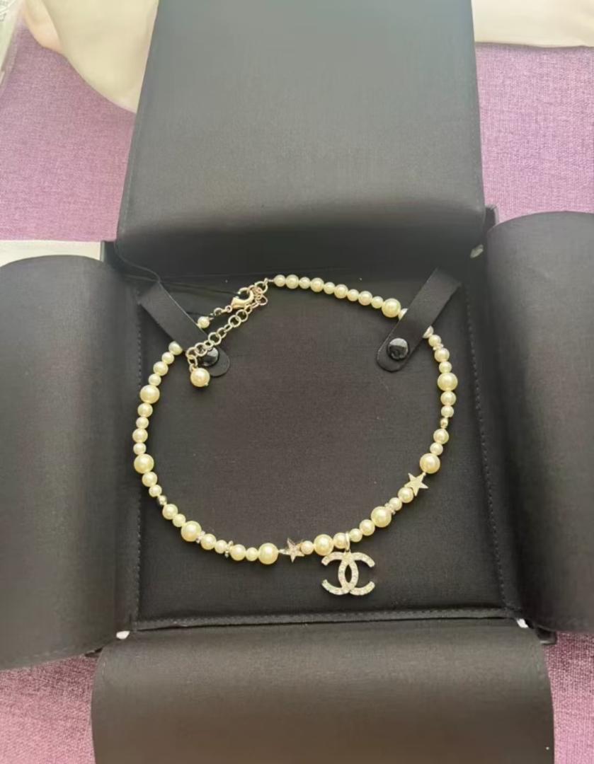 CCマーク×パールがかわいい♪【CHANEL】25P CCロゴ ネックレス 上品な存在感♪】◇CHANEL◇パールCCマーク チョーカー (CHANEL