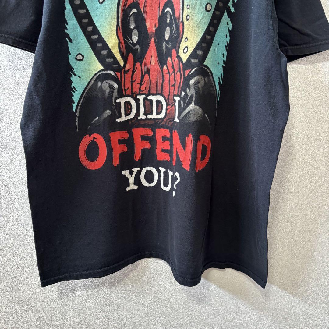 オーバーサイズ DEADPOOL デッドプール プリント Tシャツ 黒 XL