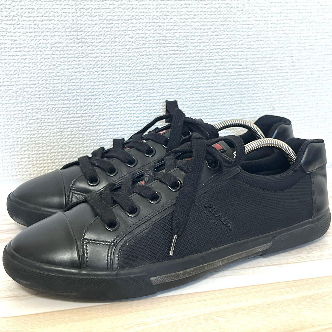 プラダスポーツ　プラダ　スニーカー　ローカット　キャンバス　ブラック 中古・古着通販】PRADA SPORTS (プラダスポーツ) アメリカズ