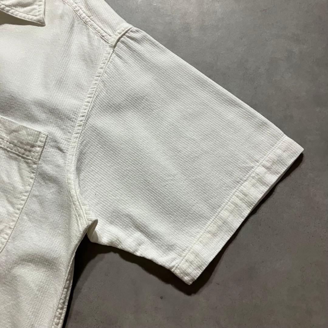 80s ビンテージ L.L.Bean コットン ガーゼ 白 半袖 シャツ 古着