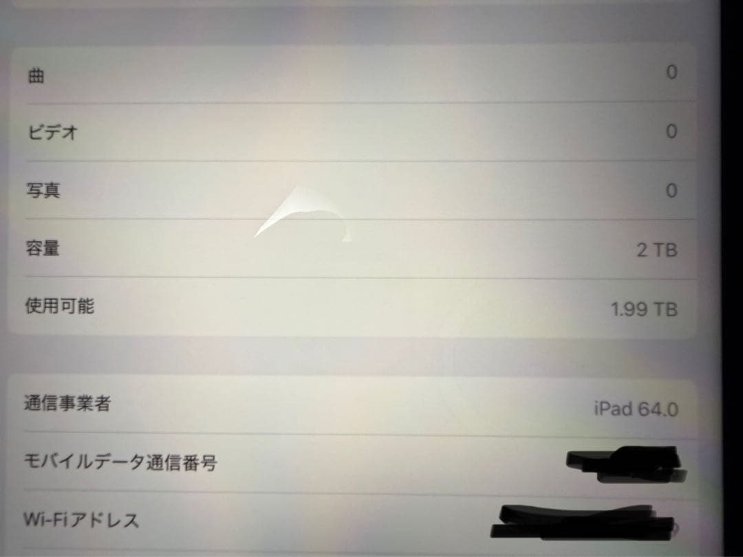 ipad pro 12.9inch 2TB スペースグレイ セルラー Apple