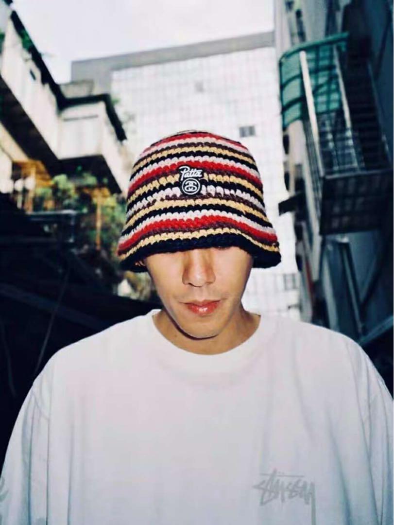 PATTA STUSSY ストライプ ニットハット Stussy x Patta】 Striped Knit Bucket Hat Multi (STUSSY