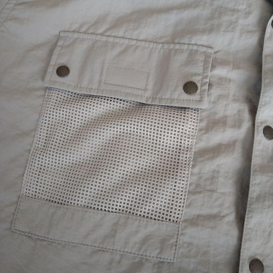 NANGA 半袖シャツ Lサイズ ライトグレー