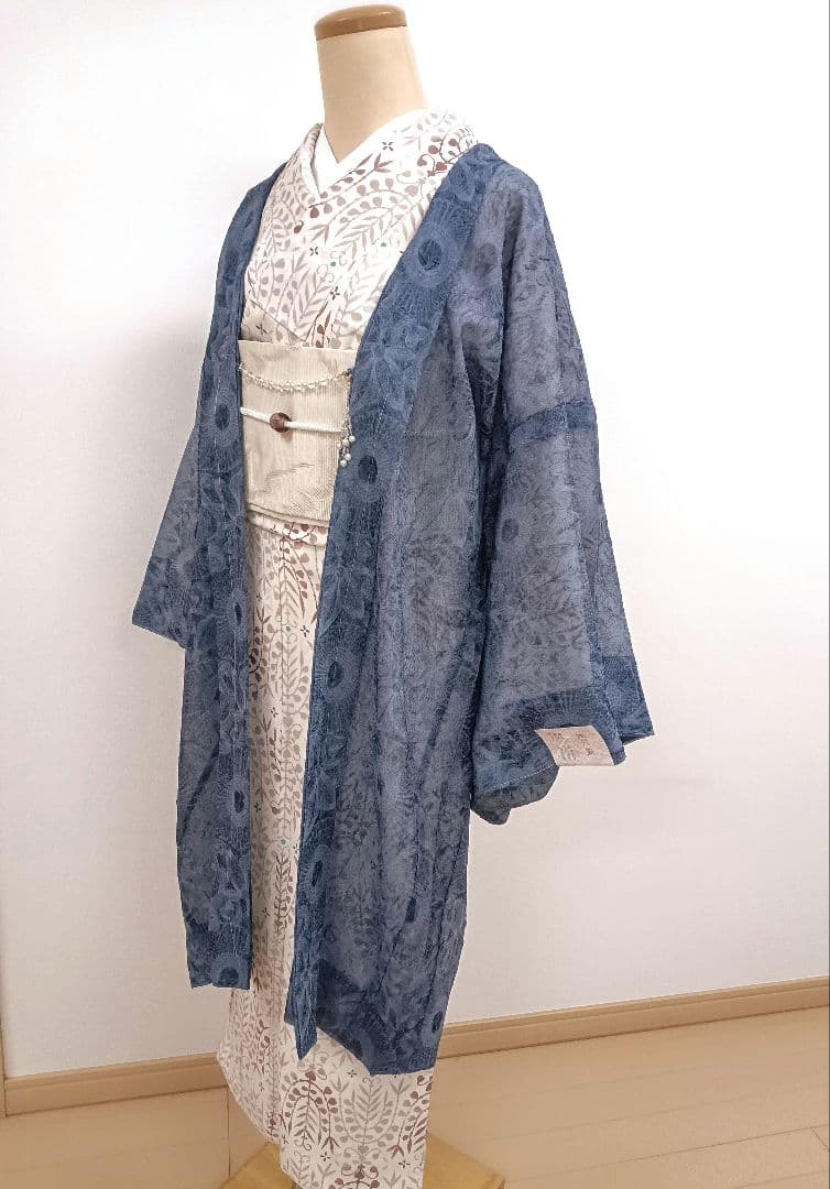 薄羽織　ロング丈　裄70cm フリーサイズ