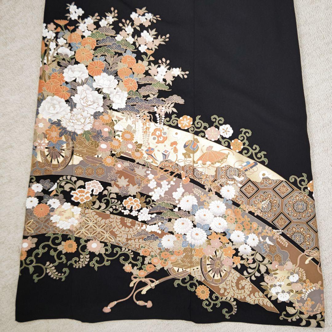 zunezune 留袖ドレス ノースリーブ スカート裏付 着物リメイク 花車