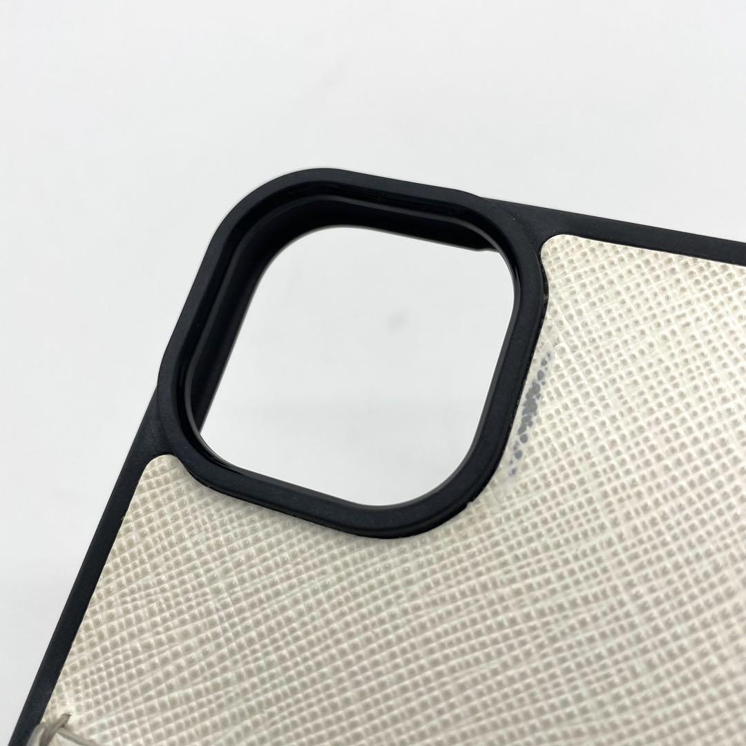プラダ iPhoneケース iPhone14 Pro サフィアーノ 三角ロゴ