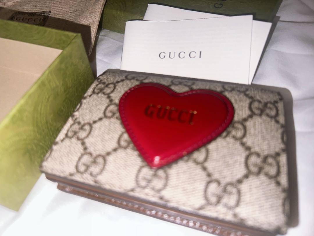 美品 GUCCI グッチ ミニ財布 ハートモチーフ