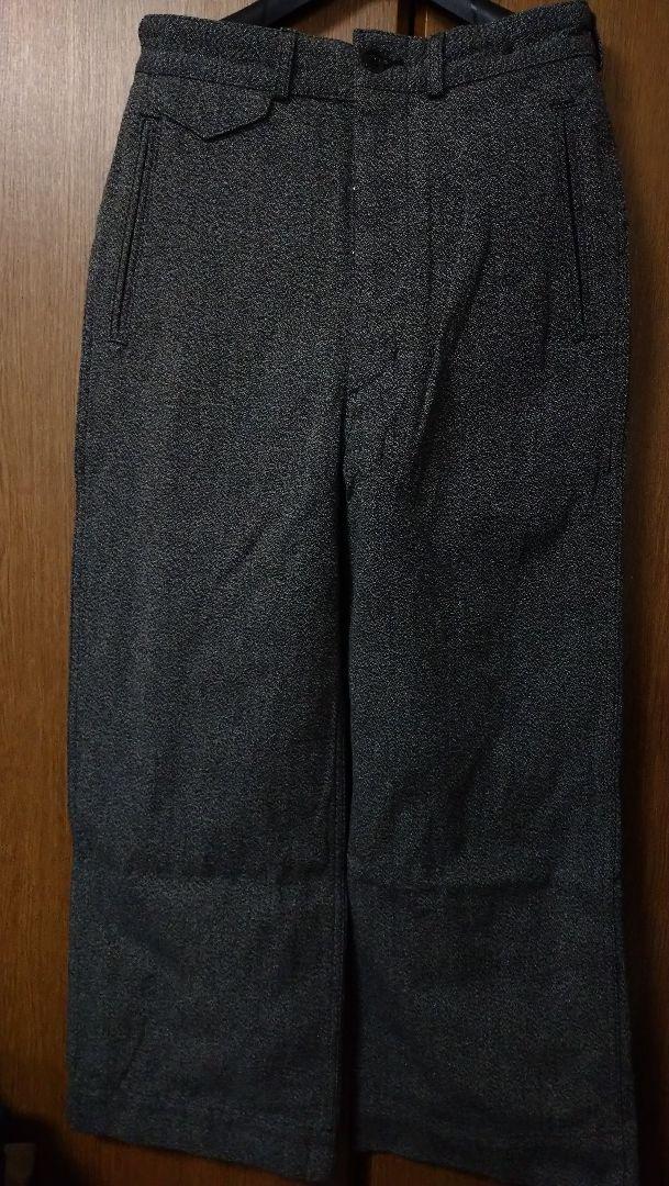 USA製 MONITALY ブラックコバートトラウザー パンツ 黒シャン 30