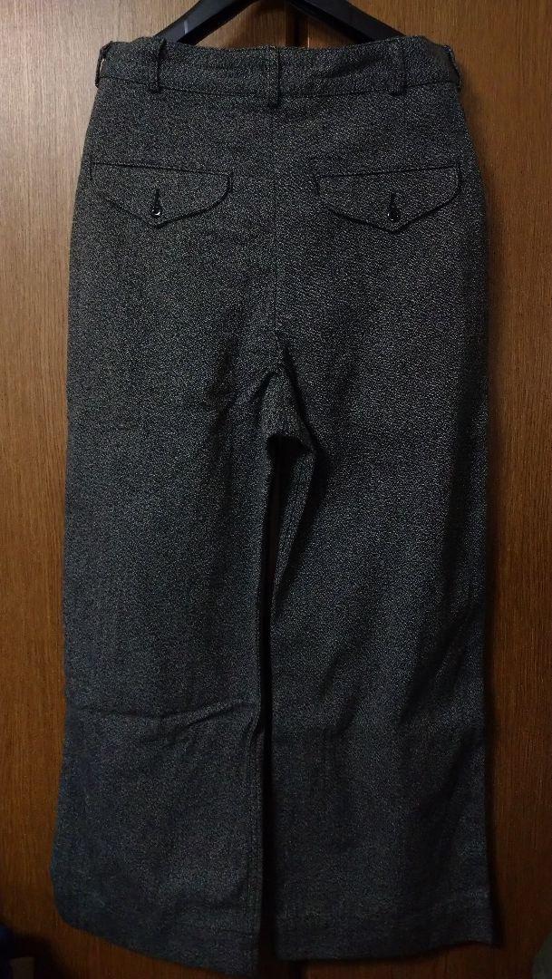USA製 MONITALY ブラックコバートトラウザー パンツ 黒シャン 30
