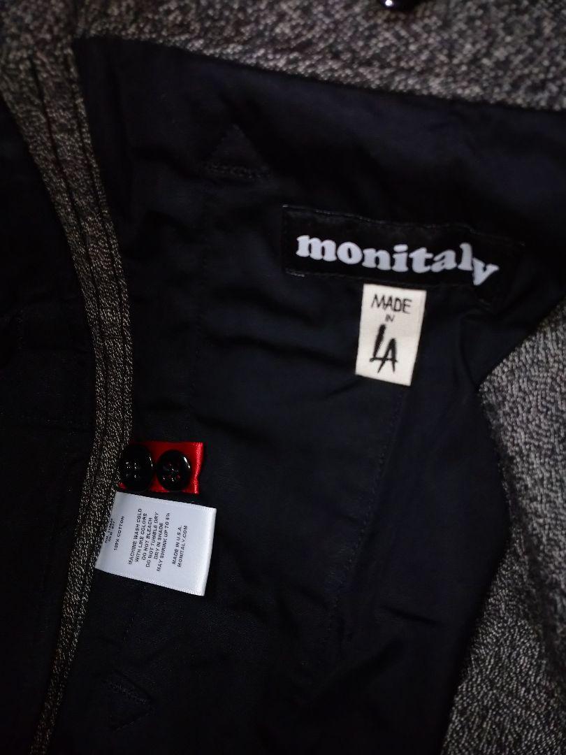 USA製 MONITALY ブラックコバートトラウザー パンツ 黒シャン 30