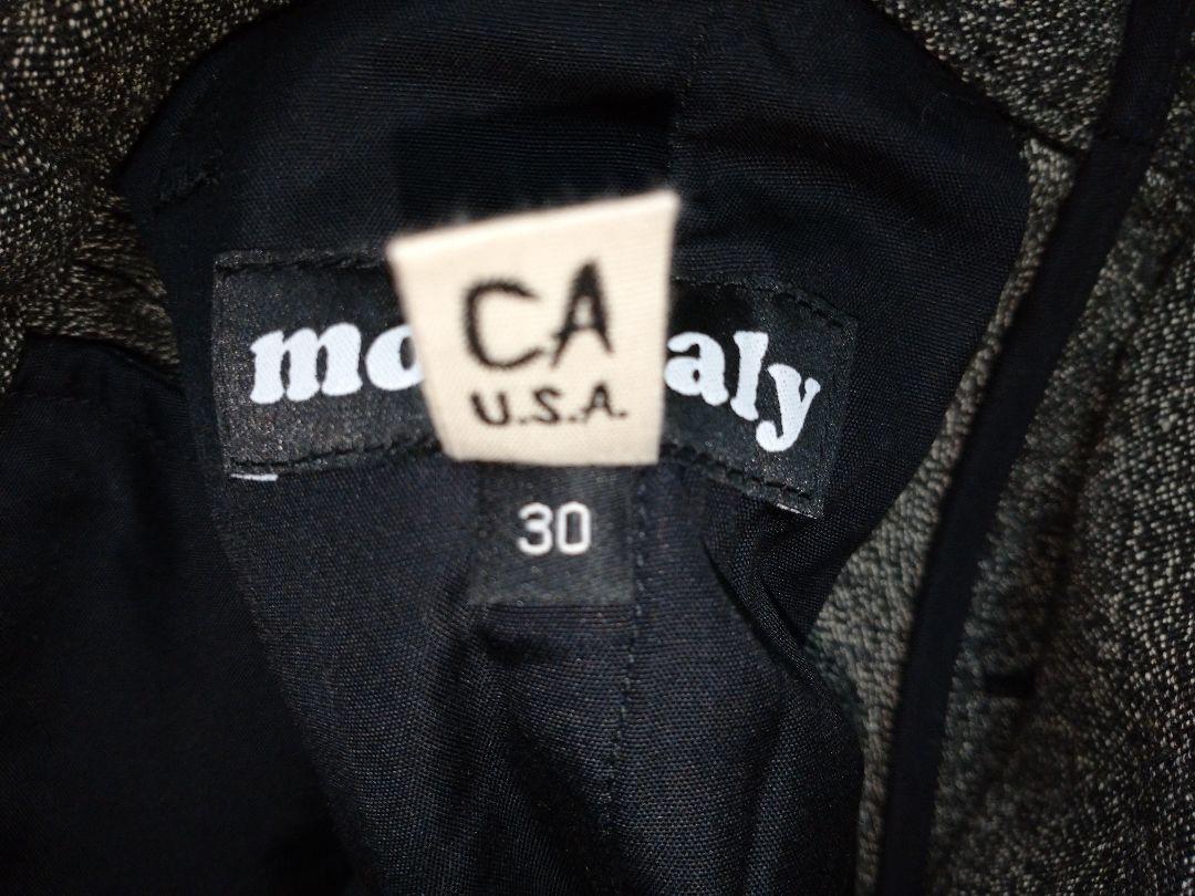 USA製 MONITALY ブラックコバートトラウザー パンツ 黒シャン 30