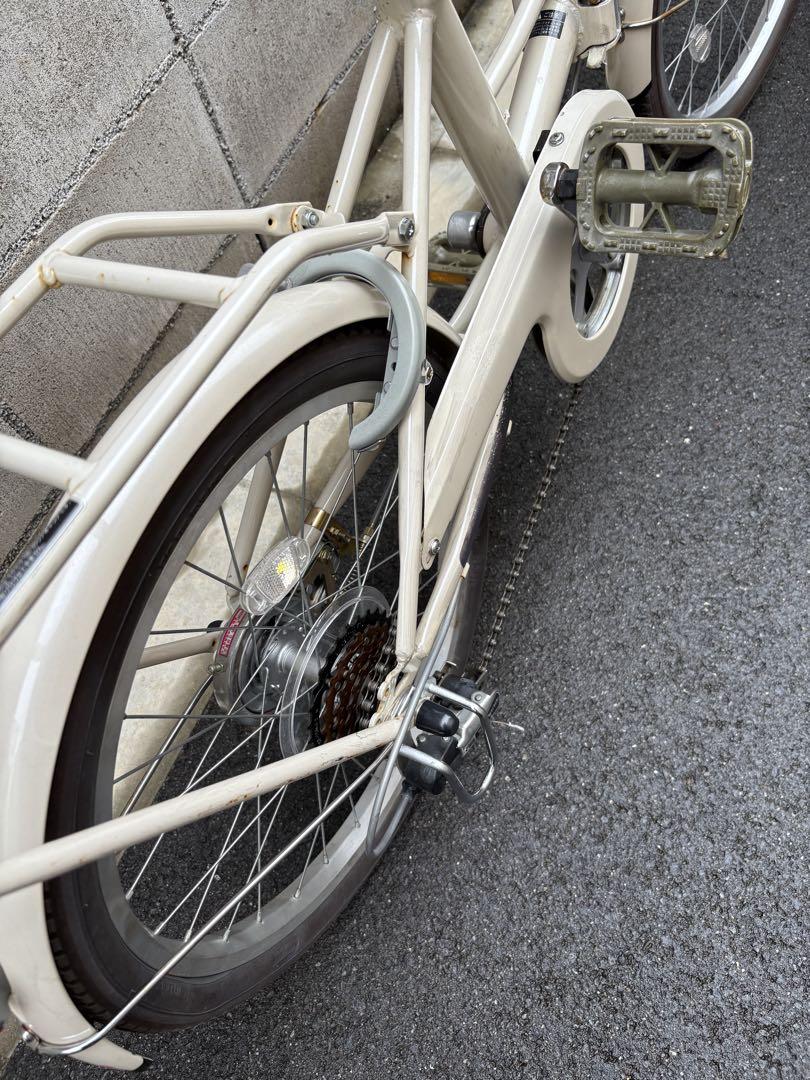 折りたたみ自転車　クリーム