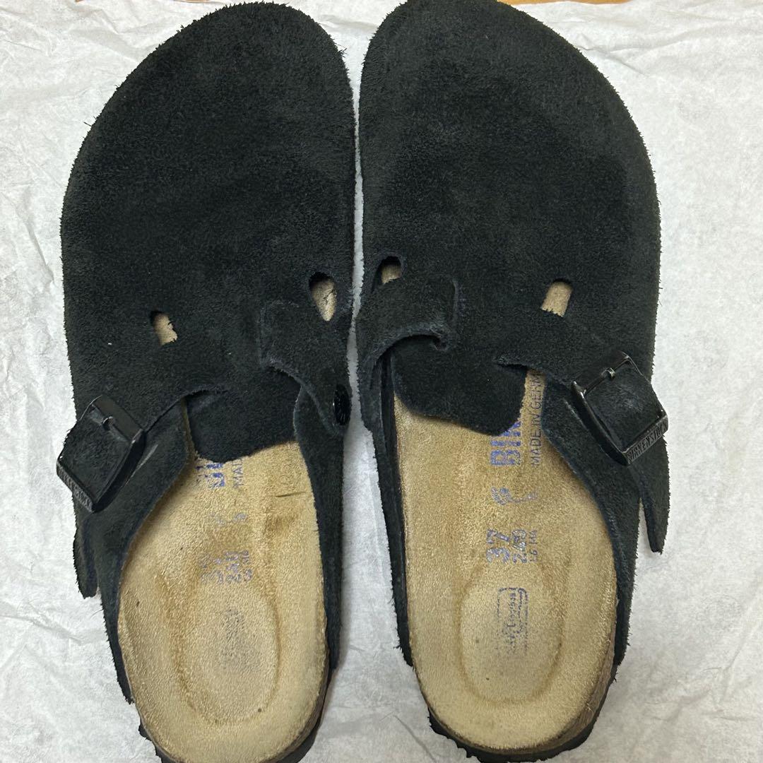 あー Boston Birkenstock 黒　24cm Boston Birkenstock BLACK 24cm ビルケンシュトック - メルカリ