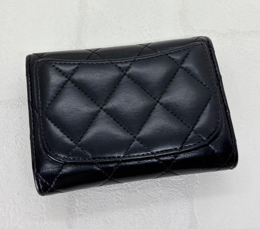 美品✨CHANEL シャネル マトラッセ コインケース ココマーク 黒 ゴールド