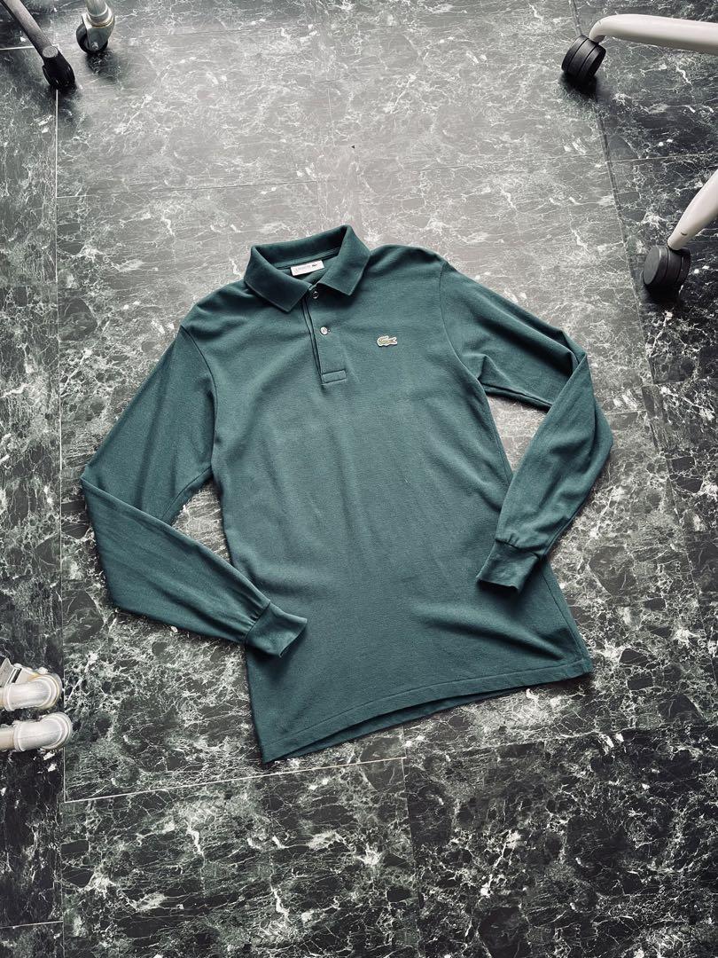 LACOSTE ワニ 刺繍 長袖 ポロシャツ ラコステ 日本製 サイズ3