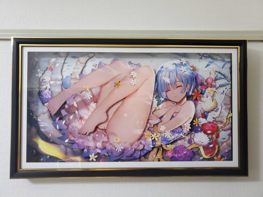 レム　Re:ゼロから始める異世界生活　67×40CM 立体アート 立体絵画 ３D