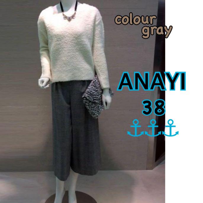 アナイ☆ANAYI☆ブークレニットプルオーバー グレー