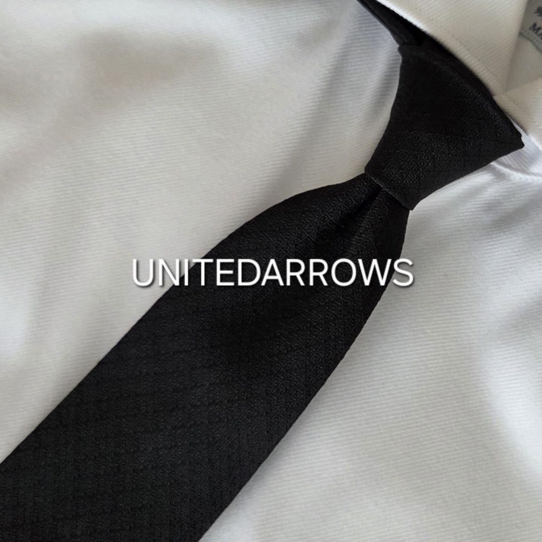 UNITED ARROWS ネクタイ 無地 ブラック 黒