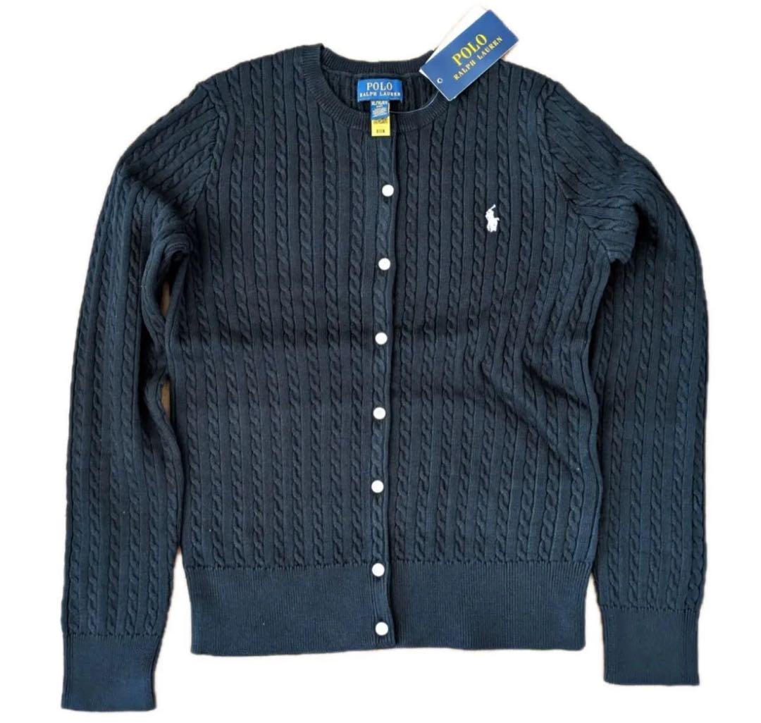 Ralph Lauren ケーブルニットカーディガン 大人もOK XL160cm