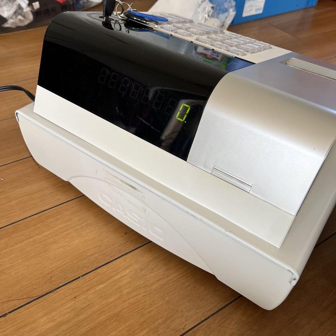 CASIO レジスタ 白　収納トレイ付き