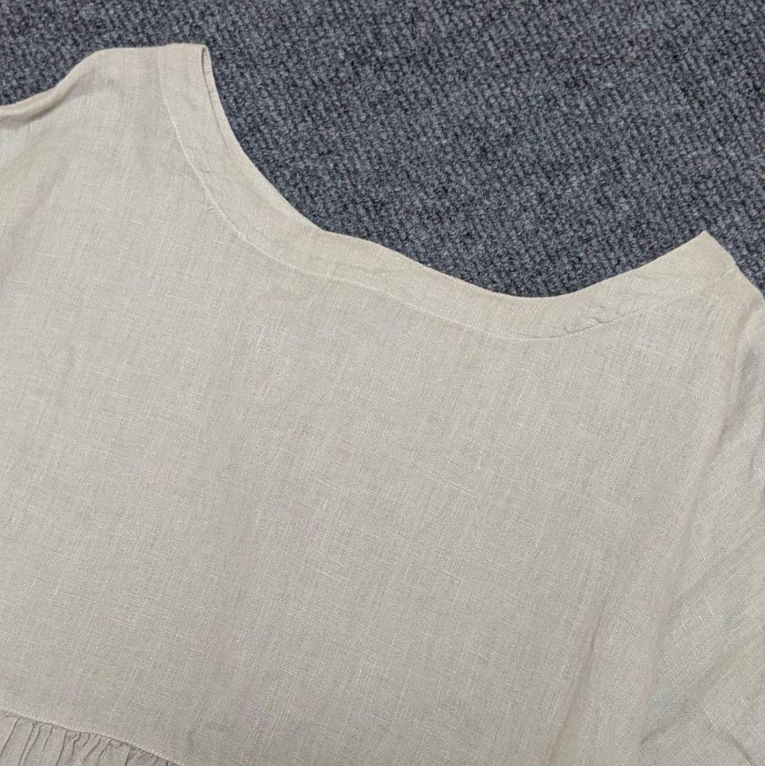 ネストローブ 24SS リネン ラッフル袖 2way ブラウス 洗える