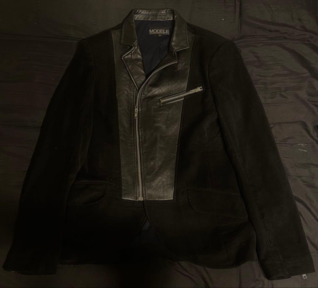 MODELE ブラックライダースジャケット 48