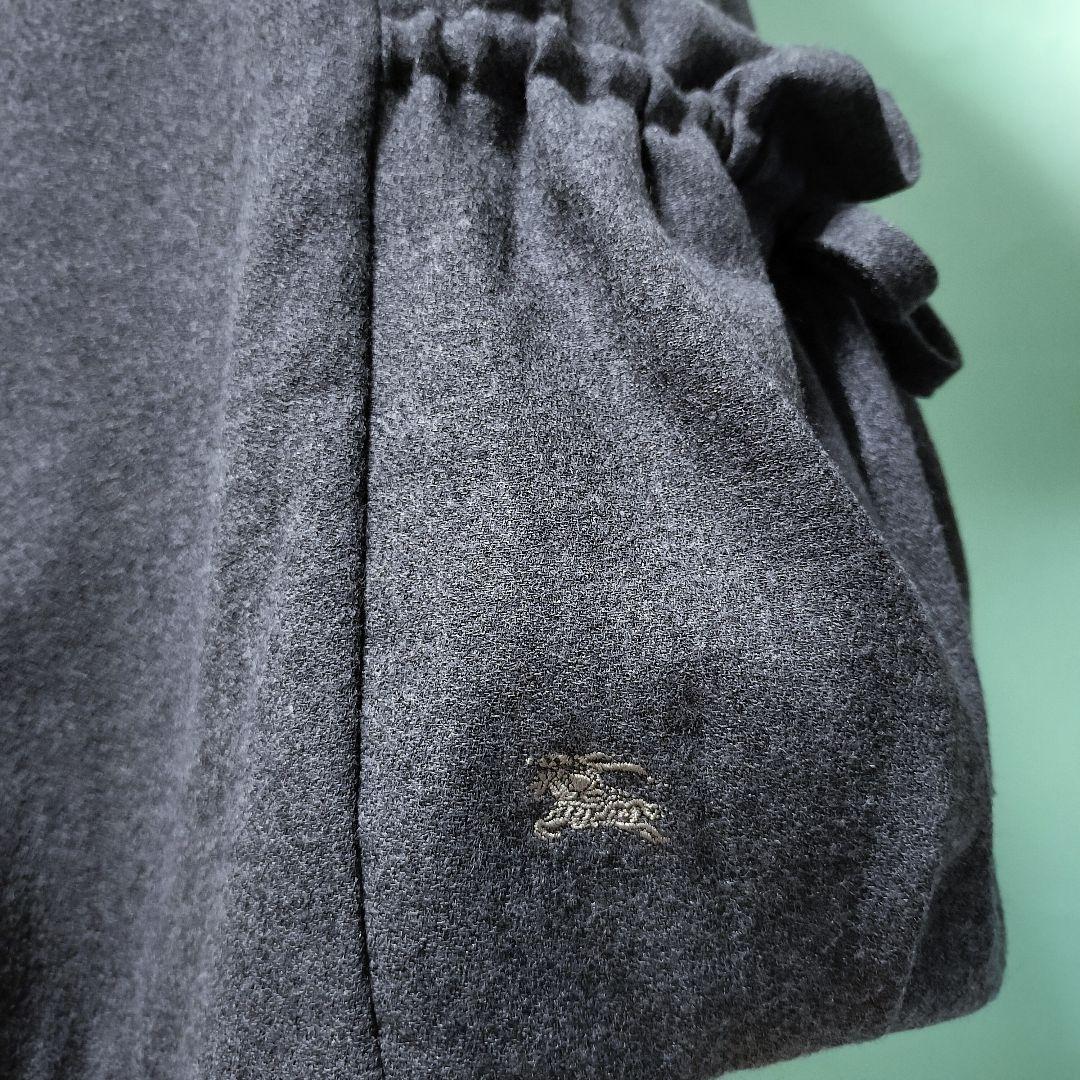 バーバリーブルーレーベル　半袖ミニワンピース BURBERRY BLUE LABEL グレー 半袖ミニワンピース