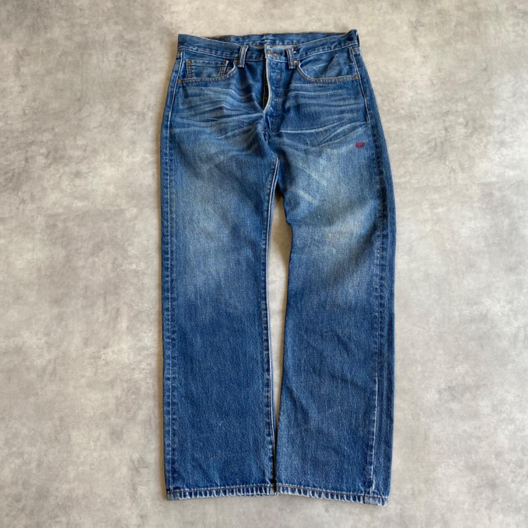 リーバイス501 Levis W32 ブルーデニム 青 パンツ ヒゲ 13400
