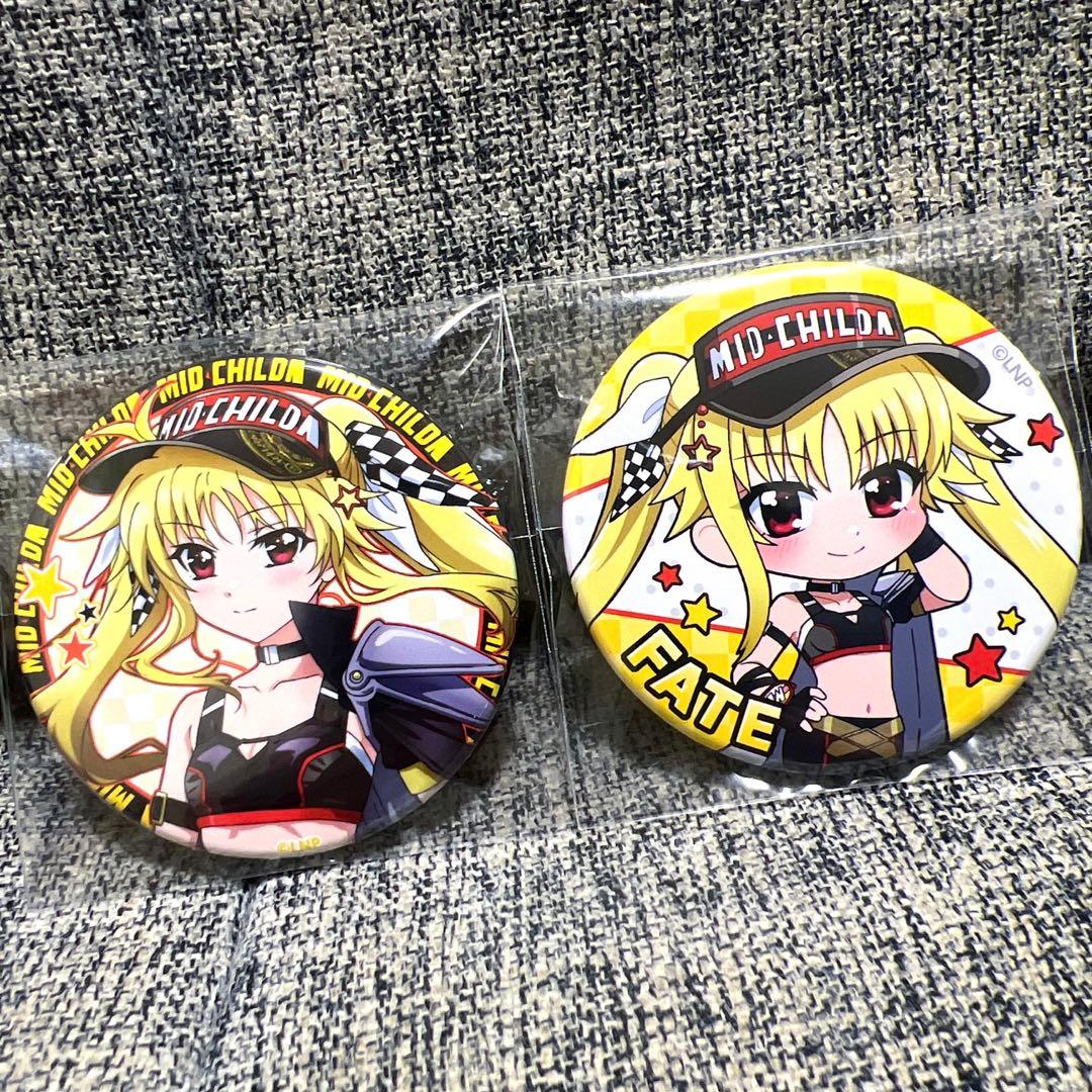 リリカルなのは フェイト スピードくじ 缶バッジ 2種 ロフト新品、♥