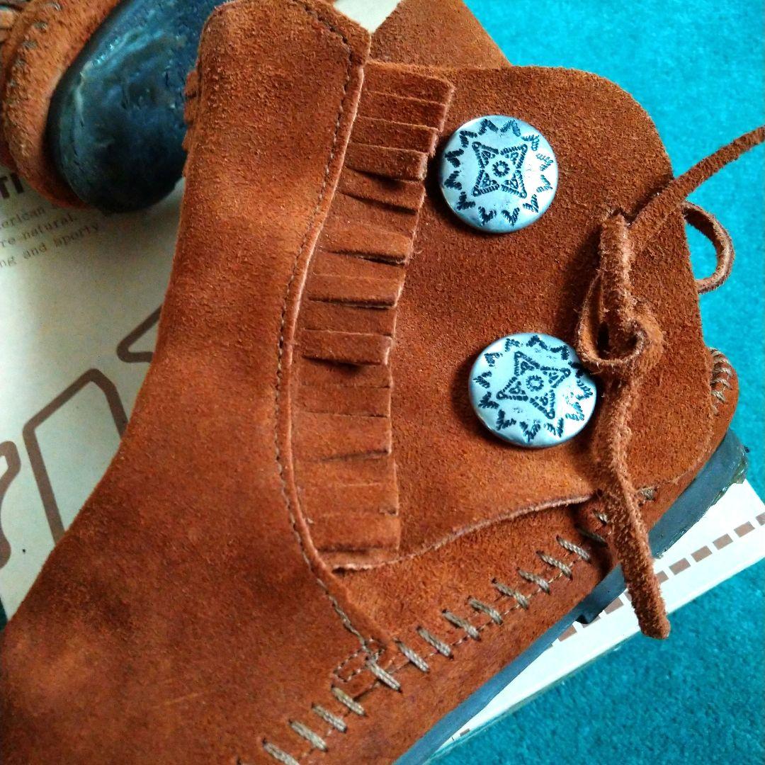 超美品!未使用に近い MINNETONKA インディアン モカシンとバッグ 超美品!未使用に近い MINNETONKA インディアン モカシンとバッグ