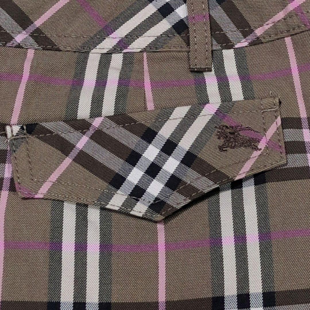 美品☆BURBERRY BLUELABEL キュロット　ノバチェック　ピンク　S 美品♥BURBERRY BLUE LABEL ノバチェック ミニSK ロゴ刺繍