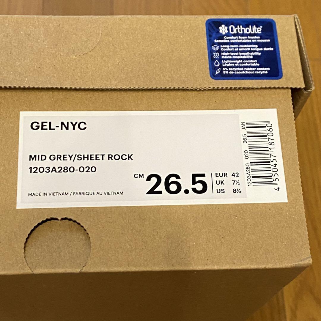 靴 asics GEL-NYC 1203A280-020 26.5cm