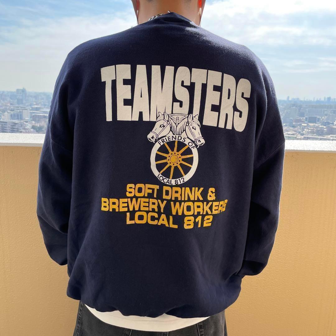90s メキシコ製 LEE リー 企業ロゴプリントスウェット ネイビー 2XL