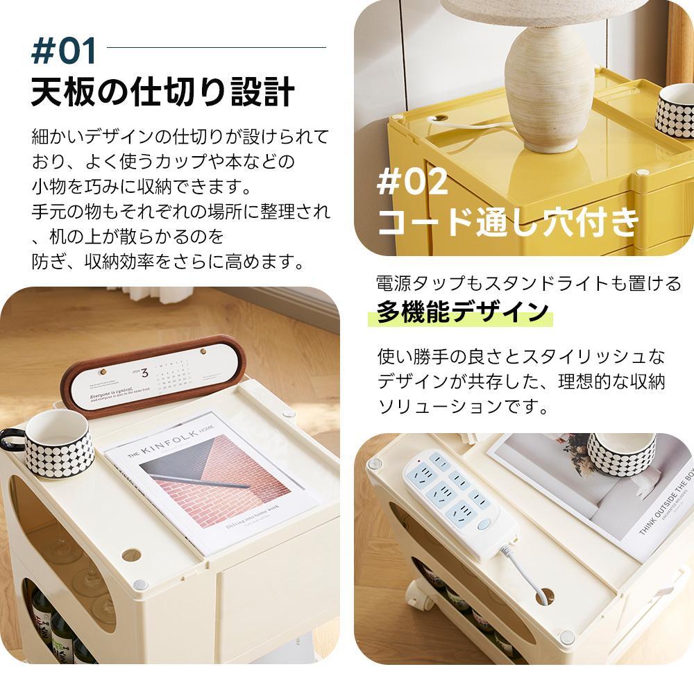 大人気！3段収納ワゴン ボビーワゴン キャスター付き ブレーキ付き5COLOR Amazon.co.jp: ボビーワゴン 収納ラック キャスター付き 3段4