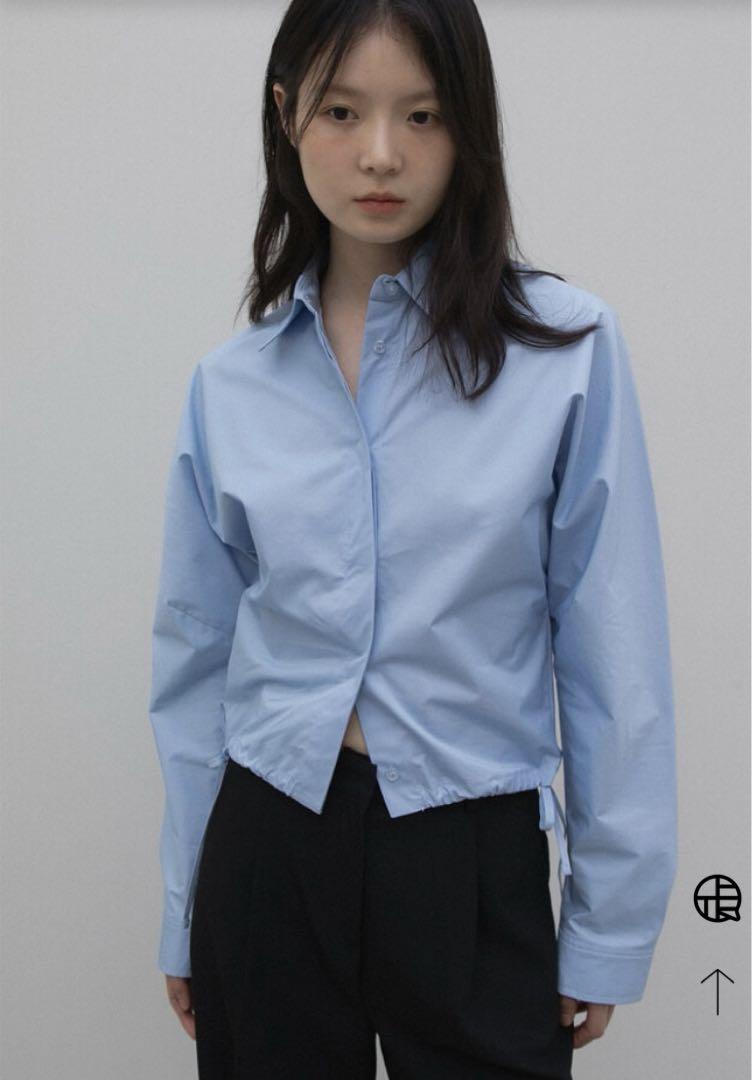 OHOTORO Crop String Shirt Blue