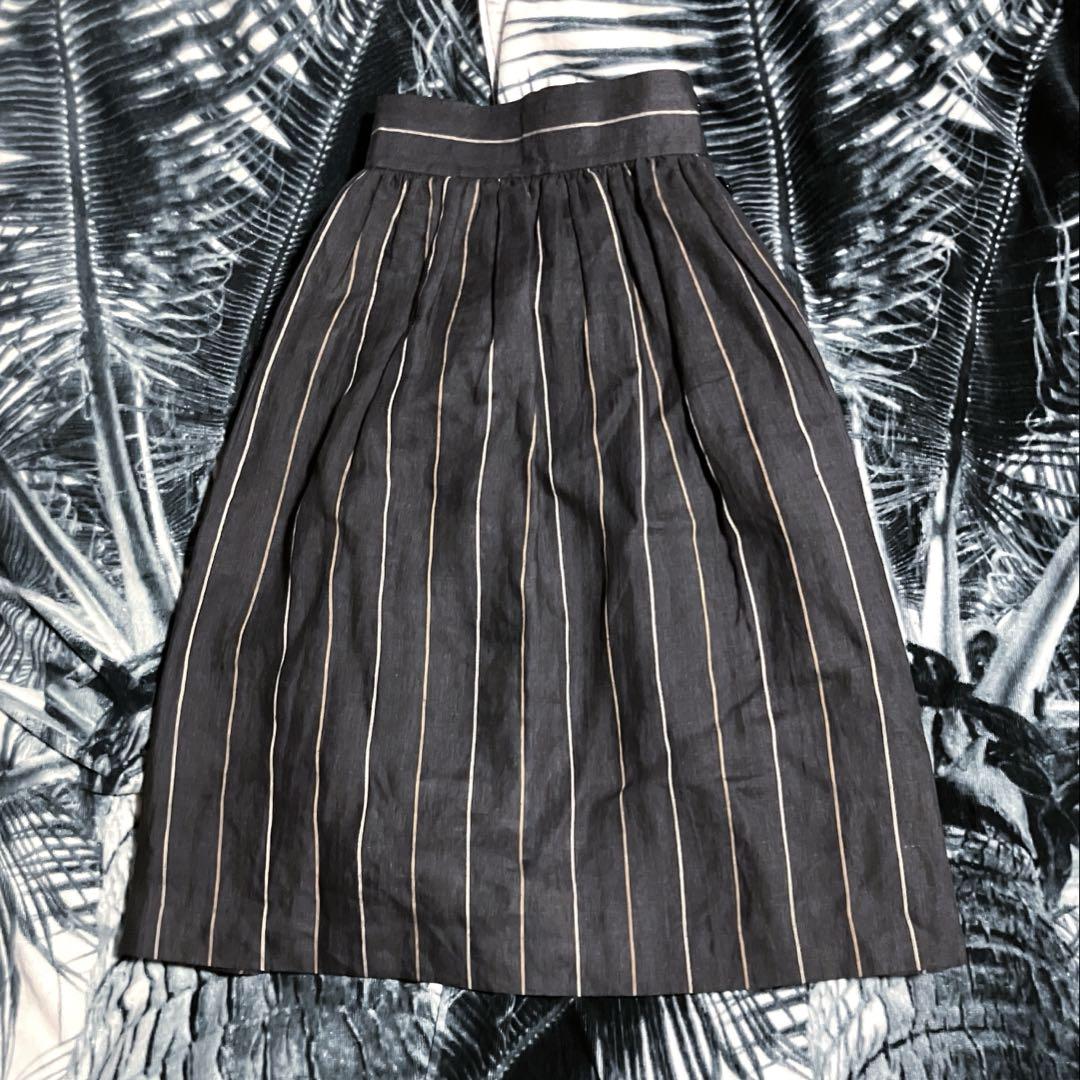 美品 ビンテージ YVES SAINT LAURENT サンローラン 麻スカート 美品 ビンテージ YVES SAINT LAURENT サンローラン 麻スカート